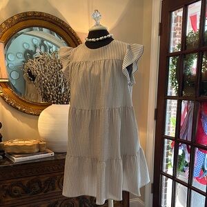 En Saison Striped Cream Dress